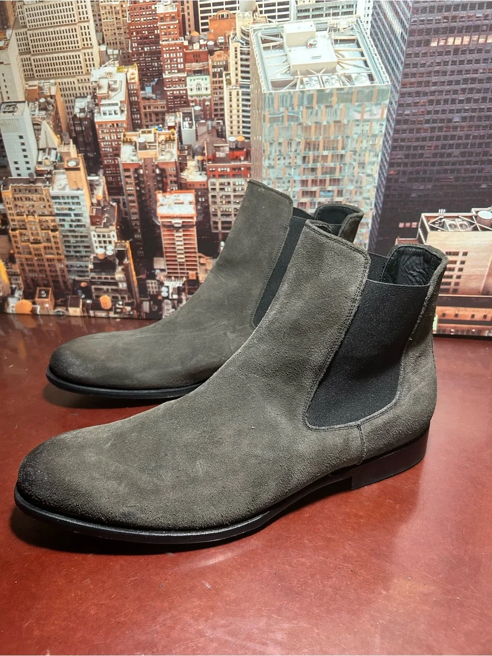 Thursday Men's Suede Chelsea Boots - Gray Sz 11.5 M